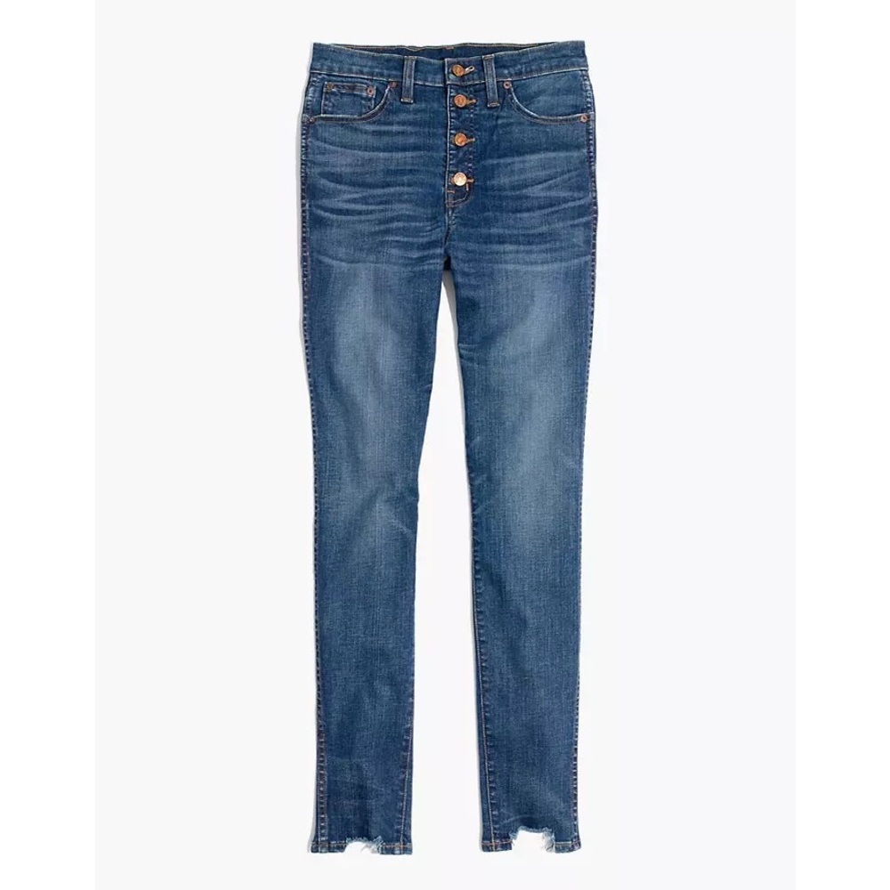 Madewell 10" High-Rise Skinny Jeans: Chewed-Hem Edition Size 26 - Picture 15 of 15